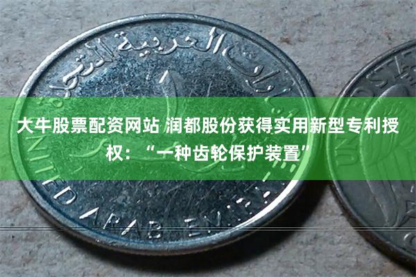 大牛股票配资网站 润都股份获得实用新型专利授权：“一种齿轮保护装置”